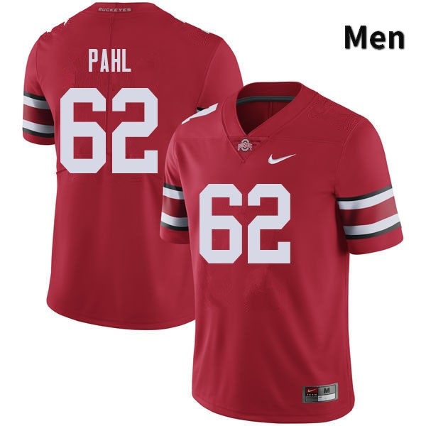 Ohio State Buckeyes Brandon Pahl Men's #62 Red Authentic Stitched College Football Jersey